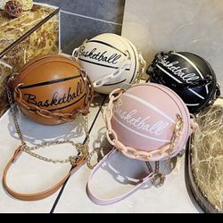 Women's Designer Luxury Handbag, Organizer, Cross Body Bag, Messenger - Basketball Soccer Ball Purses   Variations :  1) White ( chain handle )  2) wh