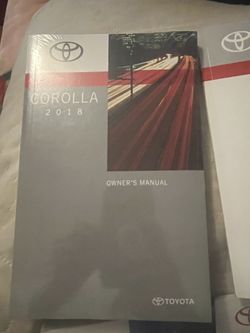 Toyota Corolla New Owners Manual Never Open