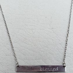 STERLING SILVER 18"+2" NECKLACE BLESSED NEW