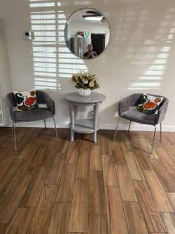 Two Modern Accent Chairs Just Reupholster 