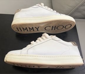 Jimmy Choo White Leather Rome/F Sneakers