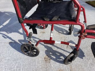 19 Inch MEDLINE Transport Wheelchair 