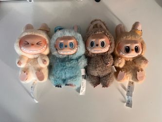 4 labubu dolls from pop mart