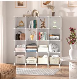 16-Cube Modular Storage Organizer Shelf