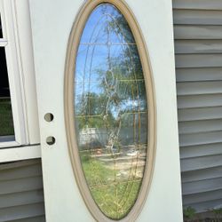 Steel Door Oval Glass Barely Used