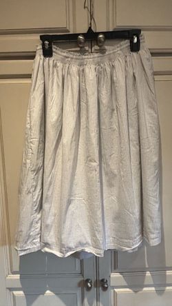 kimchi blue skirt size S elastic waist white thin stripes