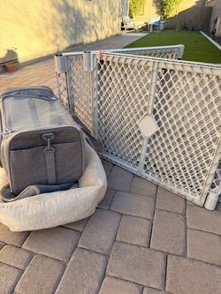 Small Dog Carrier, Bed And Gate