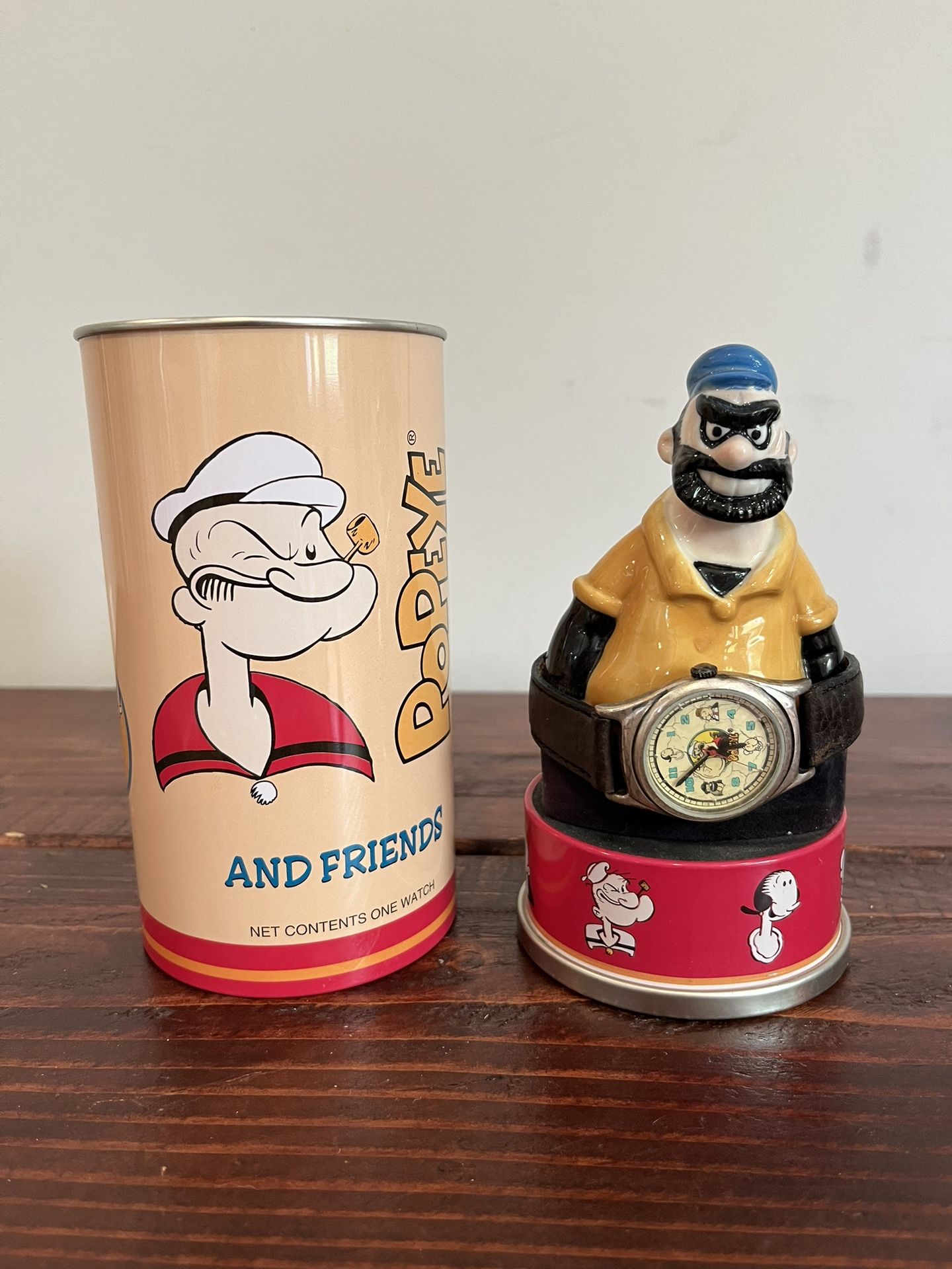 Popeye Brutus Fossil Watch Figurine Series COA Vintage 90s 1994 Never Worn