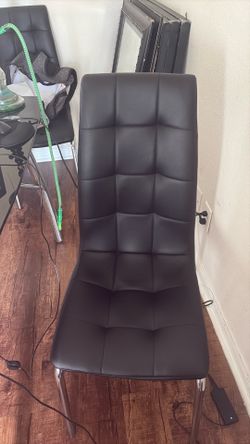 Black leather chairs