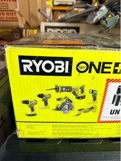 New RYOBI ONE+ 18V Cordless 6-Tool Combo Kit with Compact Battery, 4.0 Ah Battery, and Charger