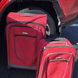 Red Luggages BIG And Small