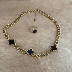 VC Necklace With Ring Black 
