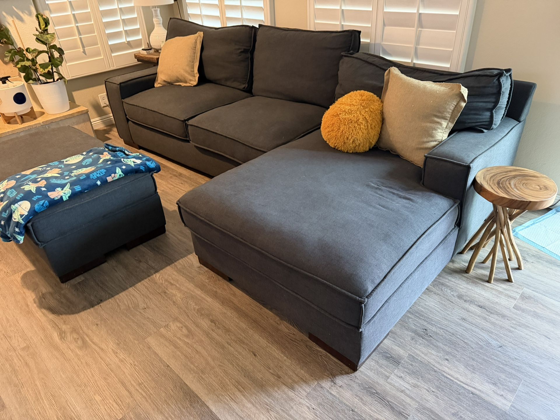 Sofa With Chase + Ottoman 