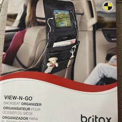 Britax View‑N‑Go Backseat Organizer- Black- Holds Tablets Up To 15”