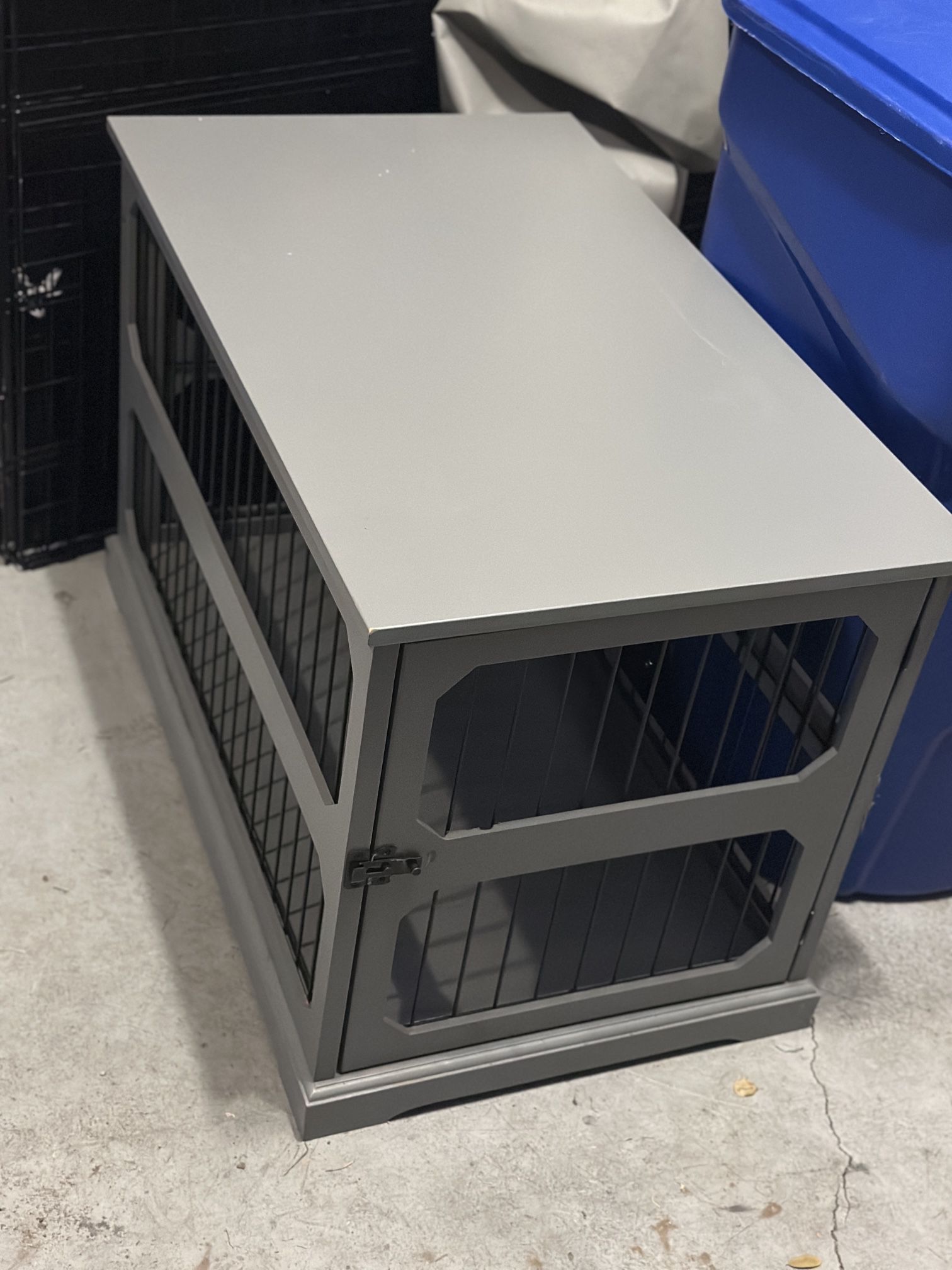 Gray Dog Cage Furniture