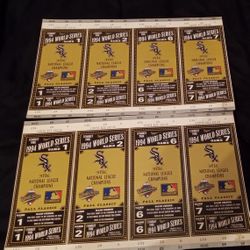 1994 White Sox World Series Ticket Stubs Never Used Games 1,2,6,&7