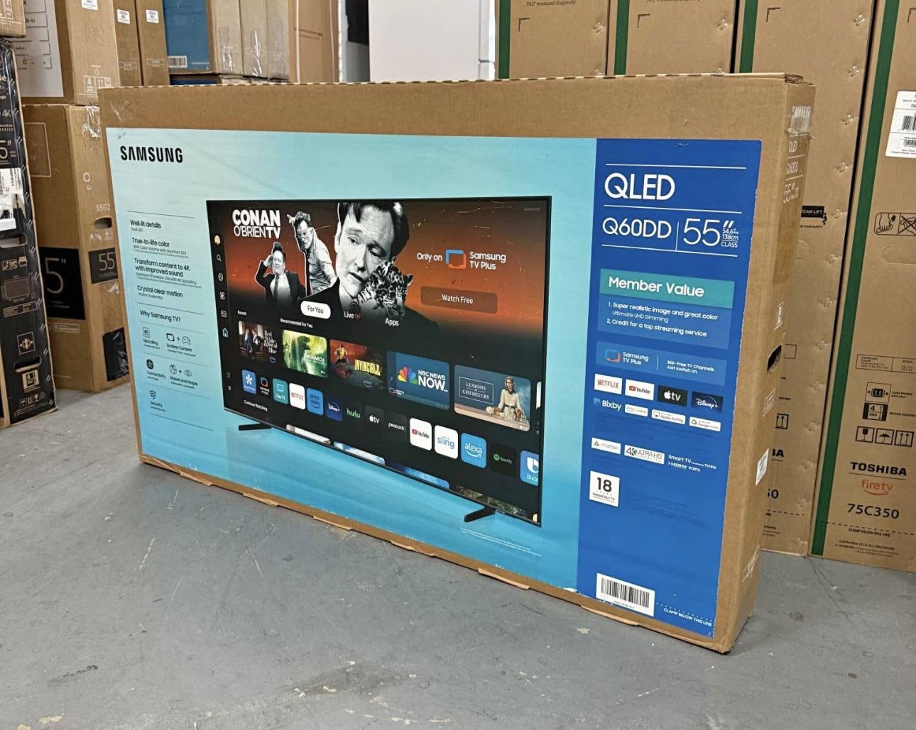 55” Samsung QLED Smart 4K TV Q6 Led
