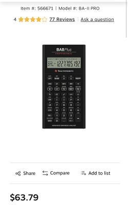 Texas Instruments BA II PLUS PROFESSIONAL