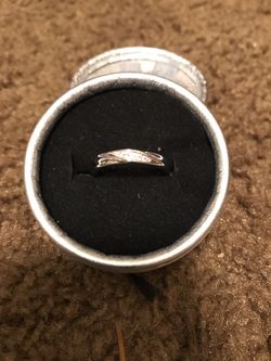 Women's 925 sterling silver lovers couple wedding ring size 7