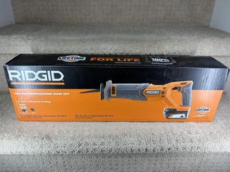 NEW RIDGID 18V Cordless Reciprocating Saw Kit with 4Ah Battery & Charger
