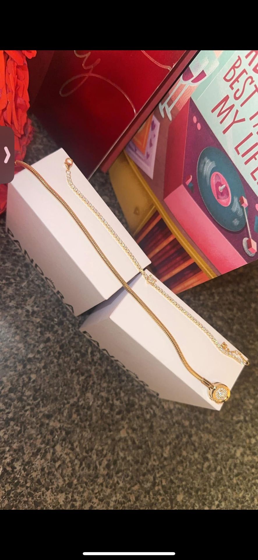 Two Authentic Gold Pandora Bracelets
