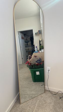 Gold Arched 65x25 Mirror