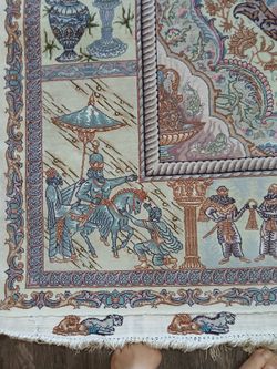 Authentic Real Cashmere and Silk Oriental Rug