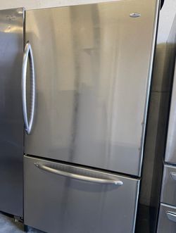 Amana Bottom Freezer Stainless Steel Refrigerator Fridge

