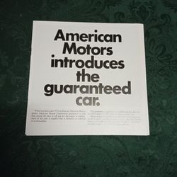 Auto Brochure 1972 American Motors/ Vintage 
