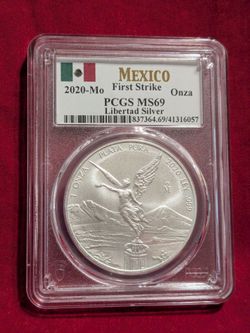 2020 Mexico Silver Libertad 1 oz PCGS MS69