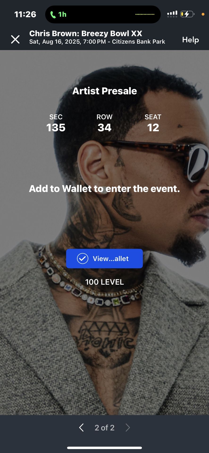 Two Breezy Bowl Tickets