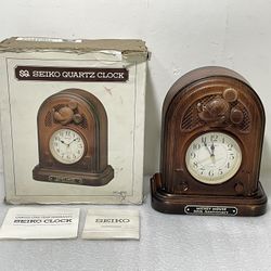 Vintage 1980's Seiko Quartz Alarm Clock ~ Disney Mickey Mouse 60th Anniversary