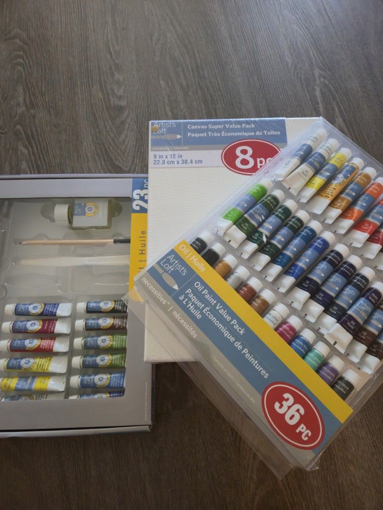 Canvas Super Value Pack, Oil Paint Set