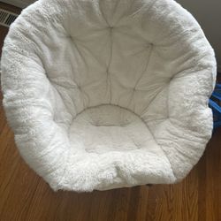 Fluffy Faux Rabbit Fur Pottery Barn Chair For Kids/teens