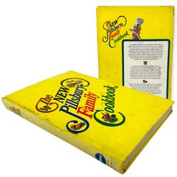 Vintage 1973 Pillsbury Family Cookbook Yellow Hardcover Vintage USA Doughboy