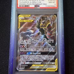 Garchomp & Giratina Gx SM193 Tag Team Promo Psa 8 w/ Radiant Guard