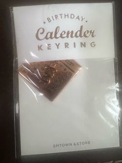 SMTOWN &STORE EXO KAI Birthday Calendar Keyring Pink Gold
