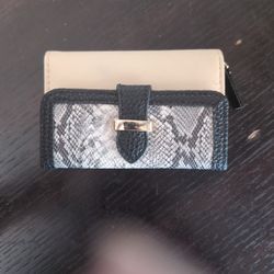 Snakeskin Wallet Gold Hardware