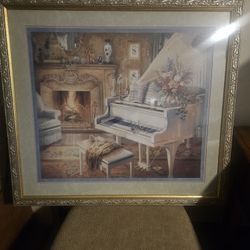 Framed Piano Picture