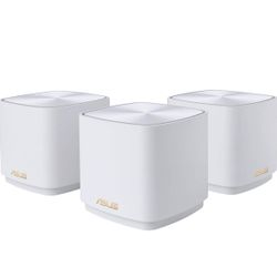 ASUS ZenWiFi AX Mini (XD5) Dual-band Whole Home Mesh WiFi System (3 Pack), WiFi 6, 802.11ax, up to 5000 sq ft & 5+ rooms, AiMesh, Lifetime Internet Se