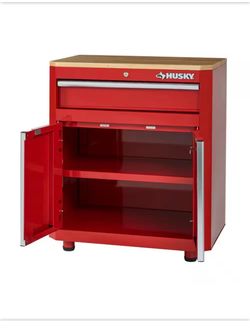 BRAND NEW IN BOX Shop Husky Ready-to-Assemble 28 in. W x 32.8 in. H x 18.3 in. D 24-Gauge 1-Shelf Steel Freestanding Cabinet in Red