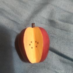 Vintage Wooden Apple Figure 