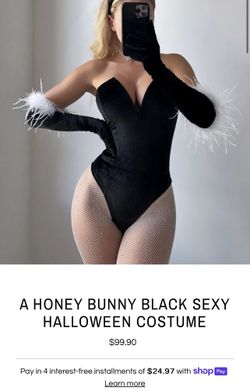 Sexy Bunny, Black Halloween Costume