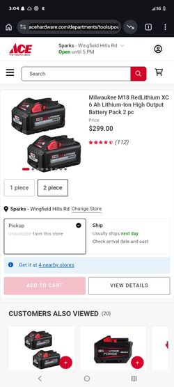 Milwauke RedLithium Forge Battery