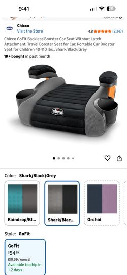 Chicco GoFit Backless Booster Car Seat