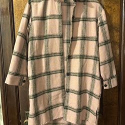 Plaid Wool Coat