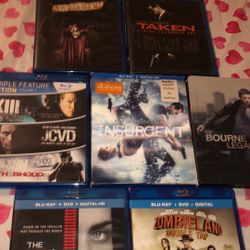  7 Bu-Rays + 4 DVDs  $2. Ea.
