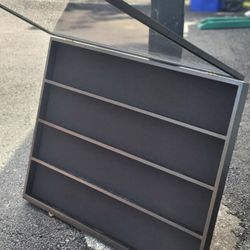 Wood And Glass Display Case For Sports Cards