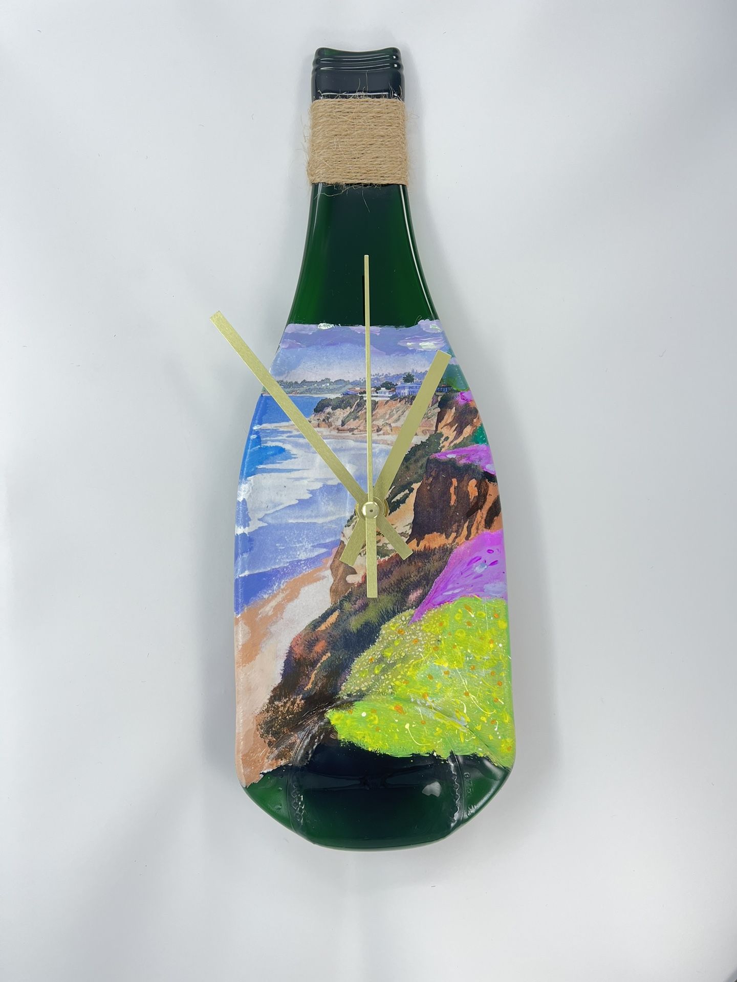 Mountians Glass Clock