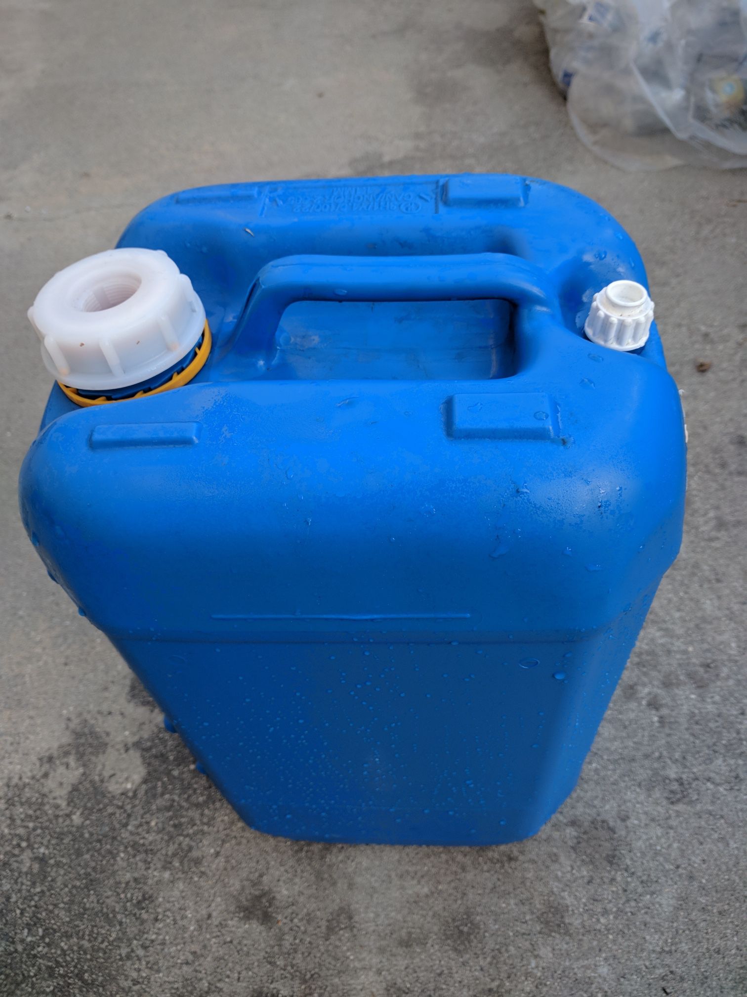 7 Gallons Blue Plastic Jugs Containers 
